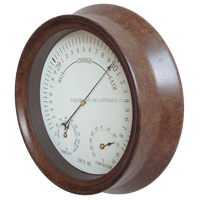 Baromètre rustique en métal à une face avec thermomètre et hygromètre intégrés, analogique à quartz, finition antique, circulaire RAPITECH CLK031