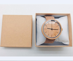 Venta al por mayor de Relojes de Madera Reloj de Bambú Barato Japón Movimiento Banda de Corcho Reloj de Madera Hombres - Product Image 5