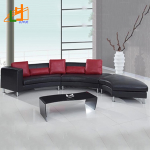 2018 el último diseño estilo italiano de cuero genuino redondo seccional sofá muebles Hone sofá de la Oficina conjunto - Product Image 1
