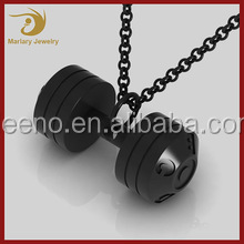 Colgante de pesas con mancuernas, collar de Fitness, joyería personalizada, resistente al agua, para gimnasio, venta al por mayor de fábrica - Product Image 5