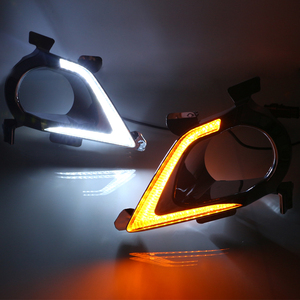 LED <strong>Orange</strong> Daytime Running <strong>Light</strong> for Toyota INNOVA 2015-2016 New 6000K Color Temperature with Yellow Fog Lamp DRL - Product Image 5