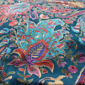 Tissu en mousseline de soie imprimée et brûlée, Viscose, nouvelle collection - Product Image 6