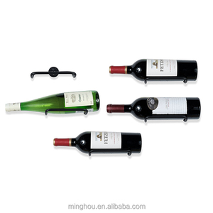 Portabottiglie da Parete per Singola Bottiglia Rivestito in Nero Personalizzato per Bottiglie di Vino Bordeaux - Product Image 3