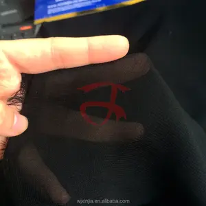 イスラム教徒の女性のスカーフのためのフォーマルなブラックウールシフォンアバヤスカーフ生地 - Product Image 1