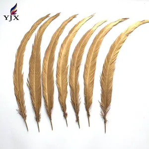 wholesale 26-28inches pheasant tails golden silver pheasant feather