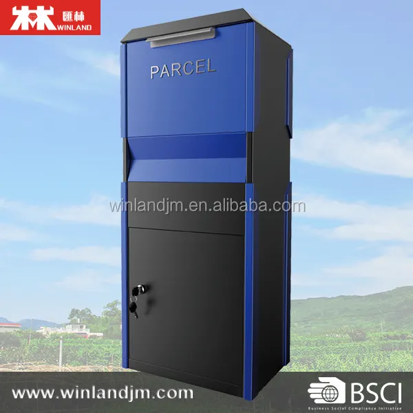 Galvanized steel box parcel delivery box drop box with handle parcel safe