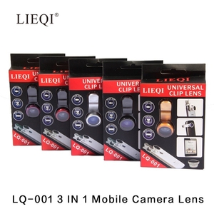 Mobile téléphone clip - on fish eye / 0.67x grand - angle / macro lentille en verre <span class=keywords><strong>moins</strong></span> cher 3 en 1 caméra lentille LQ-001 - Product Image 2