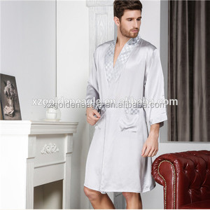 <span class=keywords><strong>Di</strong></span> <span class=keywords><strong>lusso</strong></span> e <span class=keywords><strong>di</strong></span> Business 100% Kimono <span class=keywords><strong>di</strong></span> Seta degli uomini <span class=keywords><strong>Accappatoio</strong></span> - Product Image 2