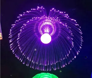 Alibaba Gold Supplier Provide Decorative Lamps Led Fiber Optic Chandelier with Jellyfish Shape