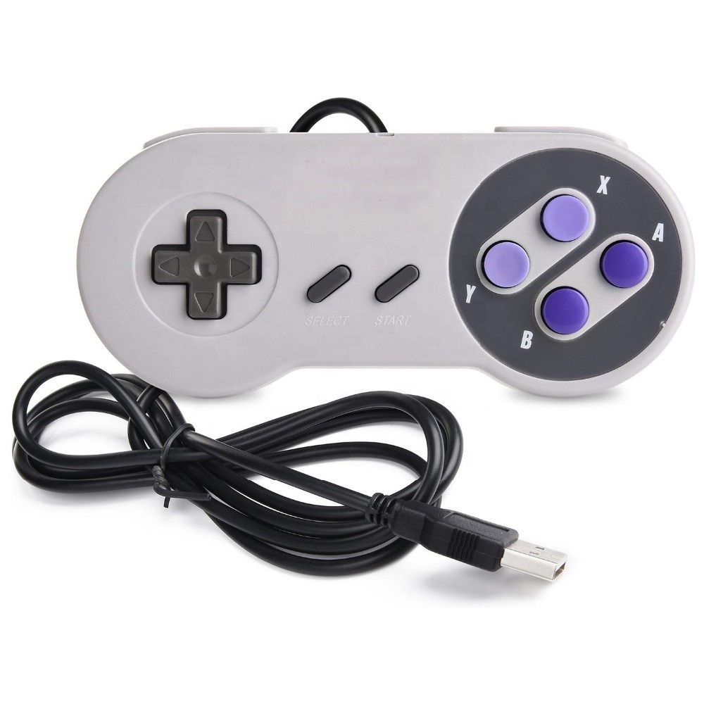 Wholesale Retro <strong>USB</strong> Game <strong>Controller</strong> Gaming Joystick Gamepad <strong>Controller</strong> for <strong>SNES</strong> Style Windows PC MAC Computer Control Joystick