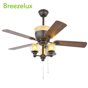 Decoración de lujo 52 pulgadas lámpara ventilador hoja de palma acabados ventilador de techo con luz - Product Image 2