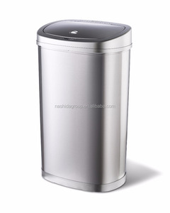 Stainless steel 50L waste bin produce by Ninestars
