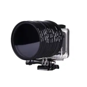 14IN1 filter set voor gopro Hero 7 6 5 UV/CPL/ND8 Lens filter + 3 kleur duiken filter + ster filter + Adapter Ring etc.