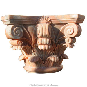 Diseños de Pilares Decorativos de Mármol Natural de Lujo Moderno, Capitel de Columna de Piedra de Mármol - Product Image 1