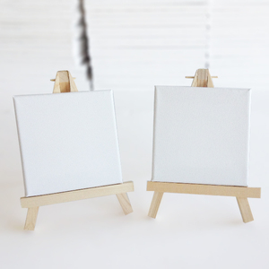 Mini Lienzo de Madera de Pino Blanco Joyart de 16*9CM con Acabado de Madera Natural y Caballete, Exhibición de Arte de Sobremesa para Pintar, Muestras Gratis - Product Image 1