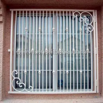 Rejilla de hierro forjado para ventana, diseño de parrilla para el hogar