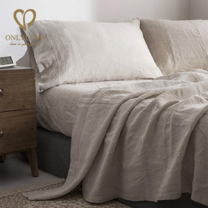 Ensemble <span class=keywords><strong>de</strong></span> draps <span class=keywords><strong>de</strong></span> <span class=keywords><strong>lit</strong></span> <span class=keywords><strong>de</strong></span> luxe en lin pur 4 pièces/6 pièces Floral/noël/personnage/feuilles motifs marins 100% lin - Product Image 2