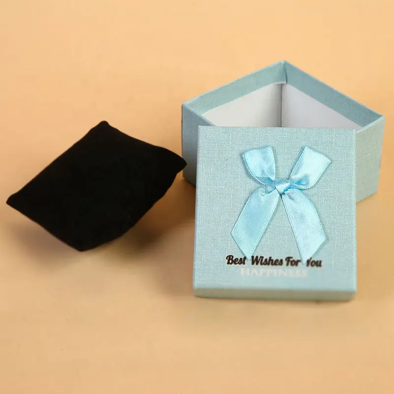 9*8*5,5 cm China nach starren karton halskette/ring/ohrring/schmuck/papier geschenk box mit bowknot