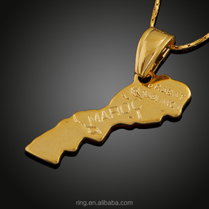 Collar con colgante de <span class=keywords><strong>mapa</strong></span> de Maroc, cadenas, collar marroquí, regalo de <span class=keywords><strong>África</strong></span> para mujer y Niña - Product Image 3