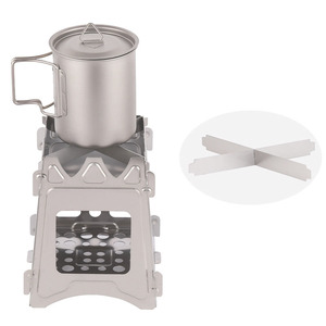 Leaftour – Réchaud de <span class=keywords><strong>camping</strong></span> portable en acier inoxydable 304, démontable et assemblable, pour charbon de bois et <span class=keywords><strong>alcool</strong></span> solide, <1L 340g - Product Image 4