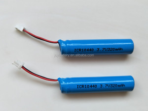 Paket Baterai Li Ion Isi Ulang 10440 3.7V 320MAh dengan PCB dan Konektor