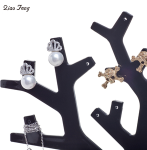 Árbol <span class=keywords><strong>de</strong></span> moda, anillo acrílico negro y blanco para pendientes, soporte <span class=keywords><strong>de</strong></span> joyería, <span class=keywords><strong>organizador</strong></span> <span class=keywords><strong>de</strong></span> joyería, venta al por mayor - Product Image 5