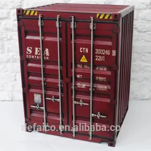 De estilo Industrial, diseño del contenedor de almacenamiento de Metal de gabinete de barra