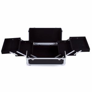 Truccatrice professionale valigia In alluminio 4-In-1 alla moda con chiusura aperta cosmetica Trolley - Product Image 4