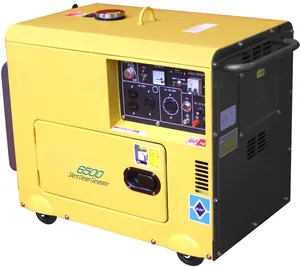 5kva 5kw 5.5kw เครื่องกำเนิดไฟฟ้าดีเซลแบบพกพาเงียบใช้ในบ้าน