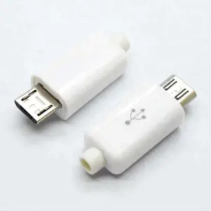 Hot Sell USB Micro Assembled Male Connector Micro USB with Plastic Housing