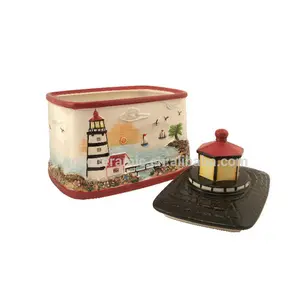 Ceramic house cookie Jar new arrival christmas house gift