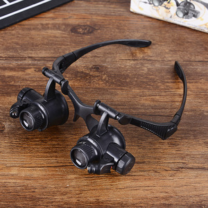 Loupe casque LED zoom loupe, pour bijoutier, haute puissance avec lumière LED - Product Image 2