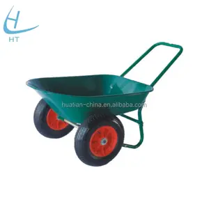 Barril de roda wb4511p, com revestimento em pó, 2 roda de plástico descarga cart wb4511p, truper wheelrows