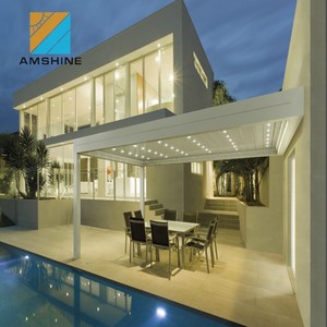 En plein air en aluminium <span class=keywords><strong>motorisé</strong></span> parasols volet pergola couvre - Product Image 3