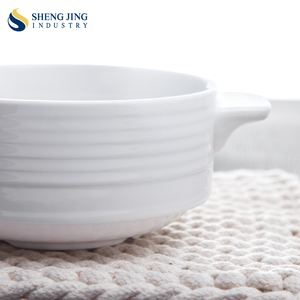 Restaurante de sopa de maíz crema plato <span class=keywords><strong>blanco</strong></span> de 210ml tazón de sopa con mango - Product Image 4