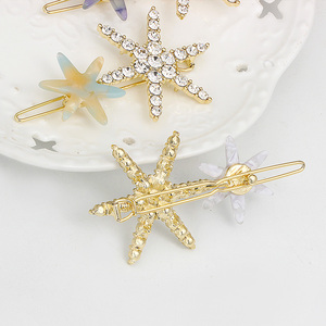 Haute Qualité Étoile De Mer En Cristal Acrylique pinces à cheveux pour femmes Acétate épingles à cheveux écaille de tortue Cheveux Accessoires - Product Image 4