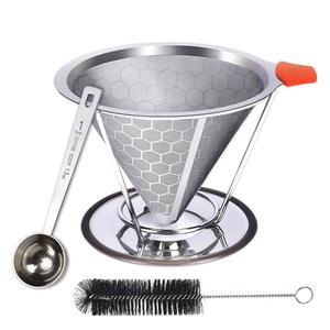 portable custom metal mesh coffee maker pour over stainless steel coffee filter coffee dripper