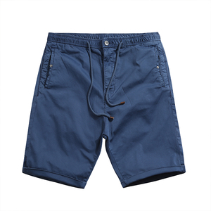 Pantaloncini <span class=keywords><strong>Cargo</strong></span> da Uomo Leggeri a Vita Media <span class=keywords><strong>Slim</strong></span> in Cotone per Esterni con Coulisse Elasticizzati Traspiranti Versatili Eleganti Servizio OEM - Product Image 4