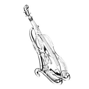 Bouteille de vin vin vin liqueur, <span class=keywords><strong>violon</strong></span> vide Unique avec support en verre, verre Transparent, carafe à whisky, Vodka - Product Image 5