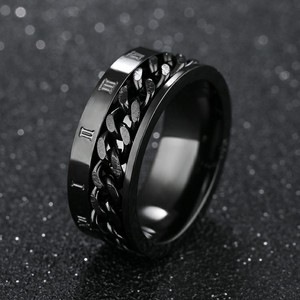 Marlary – bague en chaîne torsadée pour homme, anneau de fiançailles indien, or, Style <span class=keywords><strong>motard</strong></span>, en acier inoxydable - Product Image 3
