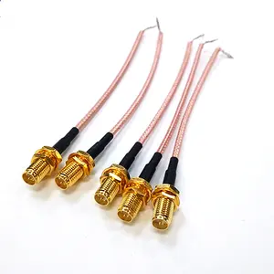 RF cable smafemale head inner hole cable RG178 iron and fluorine Dragon silver plating line wifi rf Coaxial