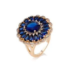 14737 Xuping fashion wholesale jewelry women's 18k gold design gemstone ring