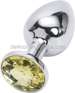 N002/Metall Mini Anal Spielzeug, Butt Plug Edelstahl Kristall Juwel kleine Gold Anal Arsch Sexspielzeug