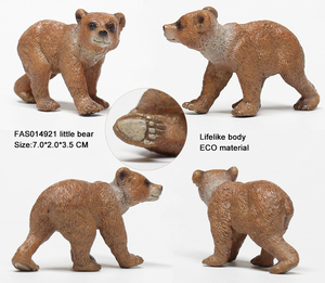 Modello educativo di plastica dell'orso della foresta della giungla del giocattolo del regalo delle figurine animali in miniatura realistiche - Product Image 5