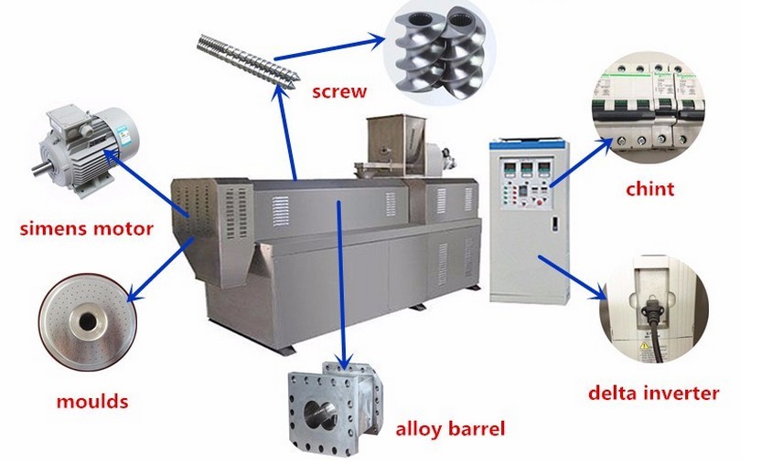 Stainless Steel Alloy Screw Corn Snacks Making Machine Small
