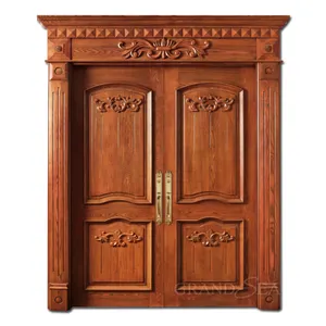 Morocco Amazing High Strength Bright Lust Design Vogue Hand Carved Interior Solid Wood Door For Veranda