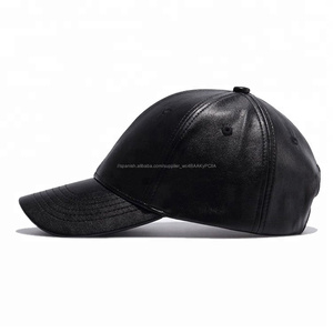 Negro hombres deportes <span class=keywords><strong>Cap</strong></span> Pu curvado gorras de béisbol - Product Image 4