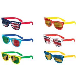 Own logo on lens pinhole fun sunglasses with stickers party rock crazy pinhole sunglasses