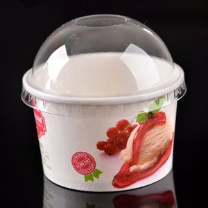 4Oz 6Oz 8Oz Dùng Một Lần Kraft Ice Cream <span class=keywords><strong>Container</strong></span> Sundae Giấy Ice Cream Cup Bowl Yoghourt Cốc Giấy - Product Image 5