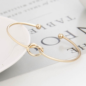 Proposal Gifts Forever Love Knot <strong>Infinity</strong> Bangle <strong>Bracelets</strong> <strong>Gold</strong> Wire Knot Open Cuff Bangles Bridesmaid <strong>Bracelets</strong> - Product Image 5